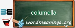 WordMeaning blackboard for columella
